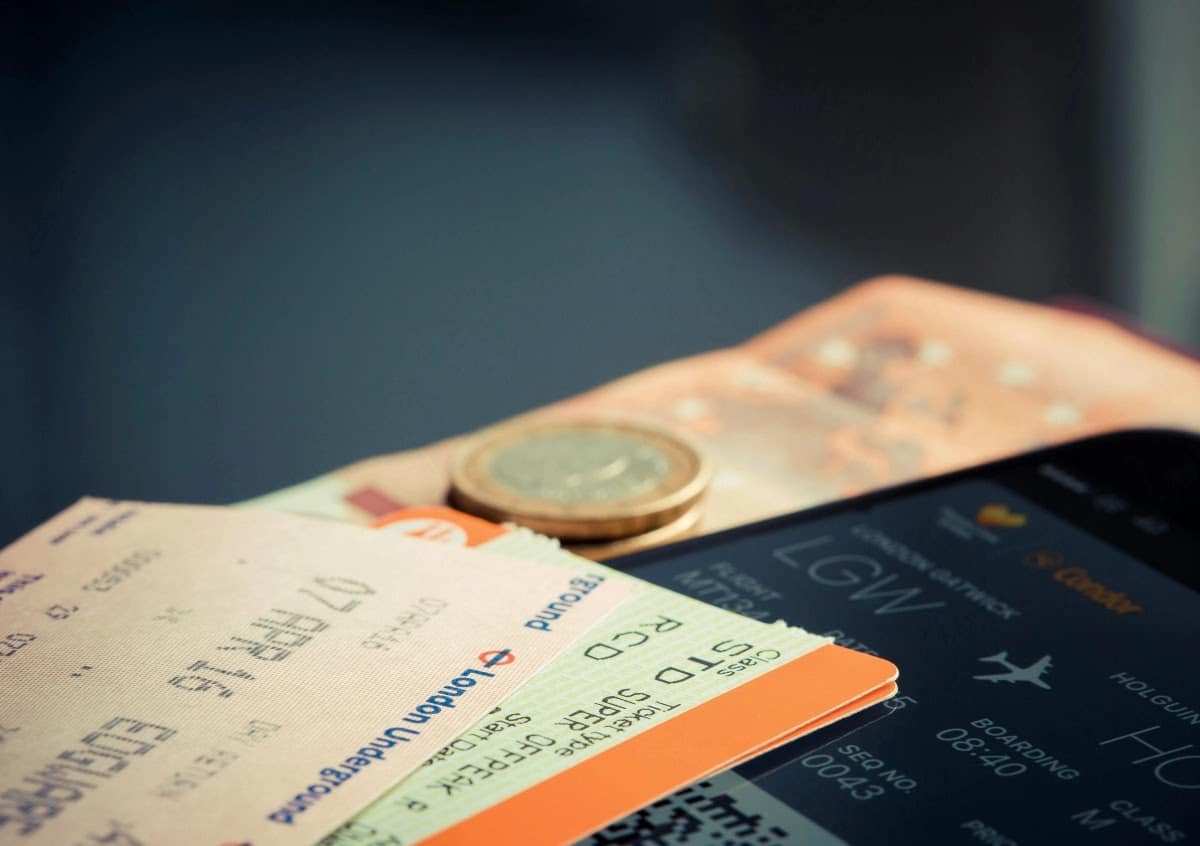 Tarjeta de embarque lista para el viaje a Londres